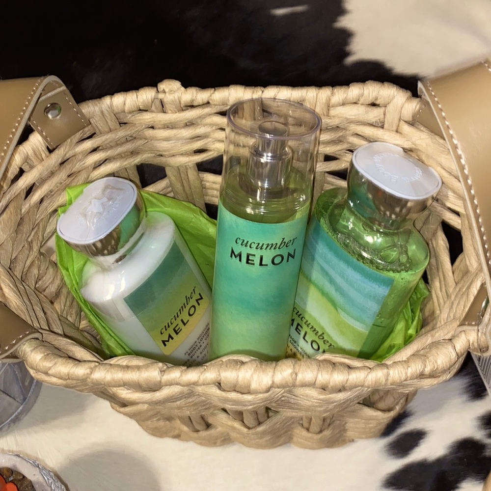 New Bath & Body Works Cucumber Melon And Basket